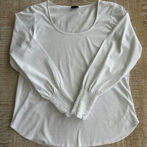 Ann Taylor White Long Sleeve T-shirt Top Size XS/S